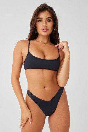 Black Frankies Bikinis Dallas Bralette Bikini Top | 92670-COJU