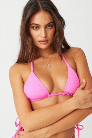 Cosmos Frankies Bikinis Nick Glitter Triangle Bikini Top | 31576-TPHB