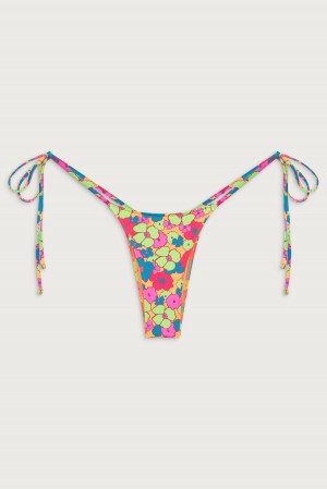 Groovy Frankies Bikinis Divine Tie Side Skimpy Bikini Bottom | 94732-WVOY