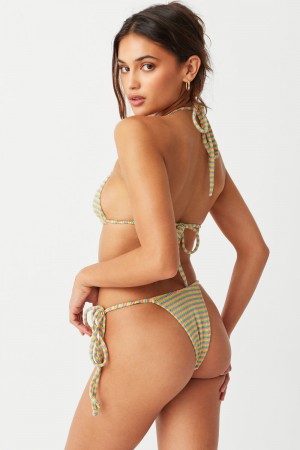 Lovers Stripe Frankies Bikinis Divine Terry Skimpy Bikini Bottom | 36245-NRIB