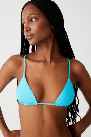 Morning Blue Frankies Bikinis Lumia Triangle Bikini Top | 51436-BUCY