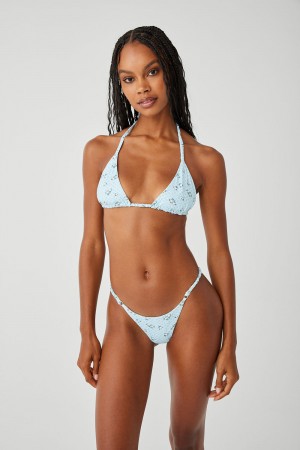 Posie Frankies Bikinis Hope Gingham Triangle Bikini Top | 14906-UANX