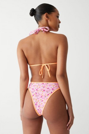 Queen's Bath Frankies Bikinis Laura High Waist Cheeky Bikini Bottom | 70251-GEUV