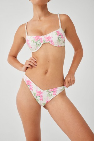 Tiger Lily Frankies Bikinis Enzo Floral Cheeky Bikini Bottom | 63719-MTUG