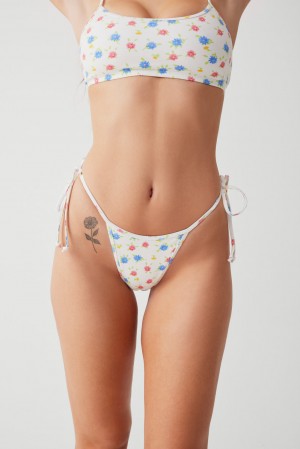 Water Blossom Frankies Bikinis Hazel Floral Skimpy Bikini Bottom | 38760-BMXR