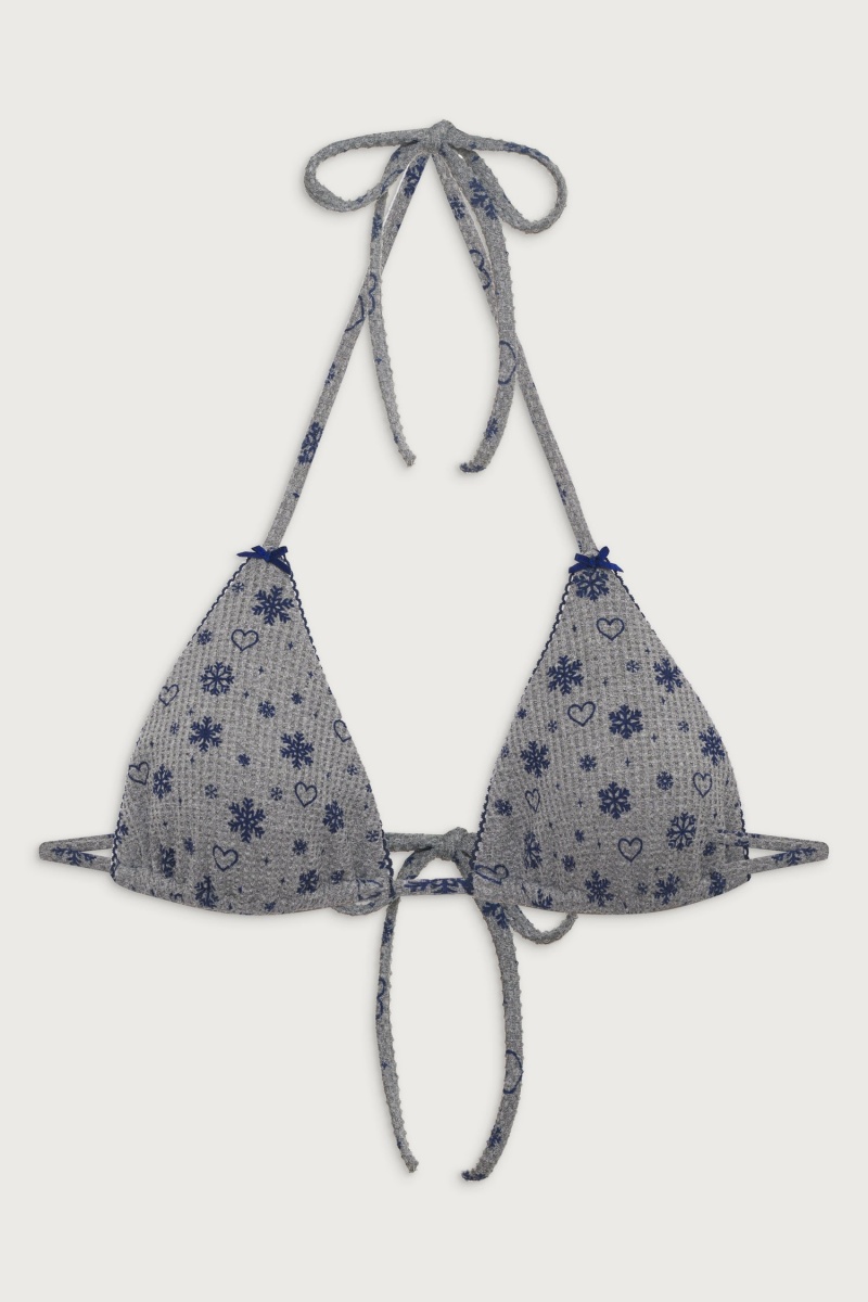 Apres Ski Frankies Bikinis Tia Waffle Triangle Bikini Top | 08319-EASZ