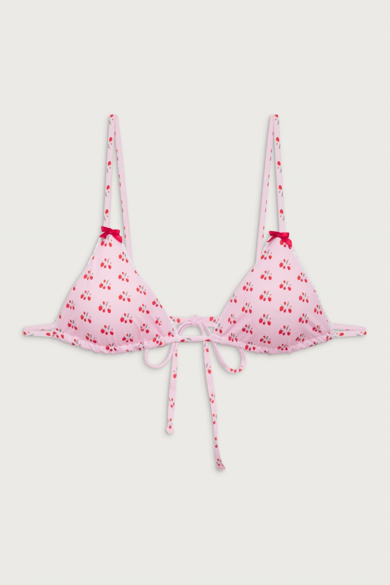 Baby Berry Frankies Bikinis Lumia Triangle Bralette Bikini Top | 62384-PIQU