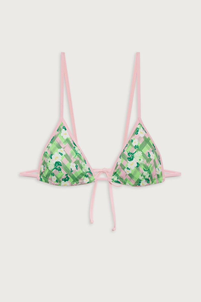 Baby Daisy Frankies Bikinis Lumia Plaid Triangle Bikini Top | 40258-FXQY