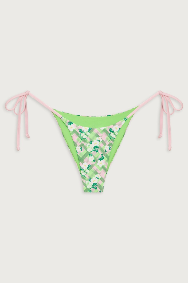 Baby Daisy Frankies Bikinis Mackenzie Plaid Cheeky Bikini Bottom | 29048-JAPF