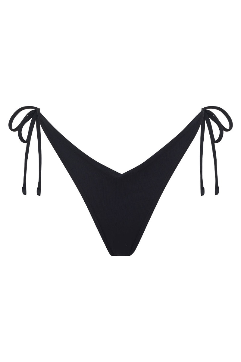 Black Frankies Bikinis Connor Cheeky Bikini Bottom | 28573-LZSM