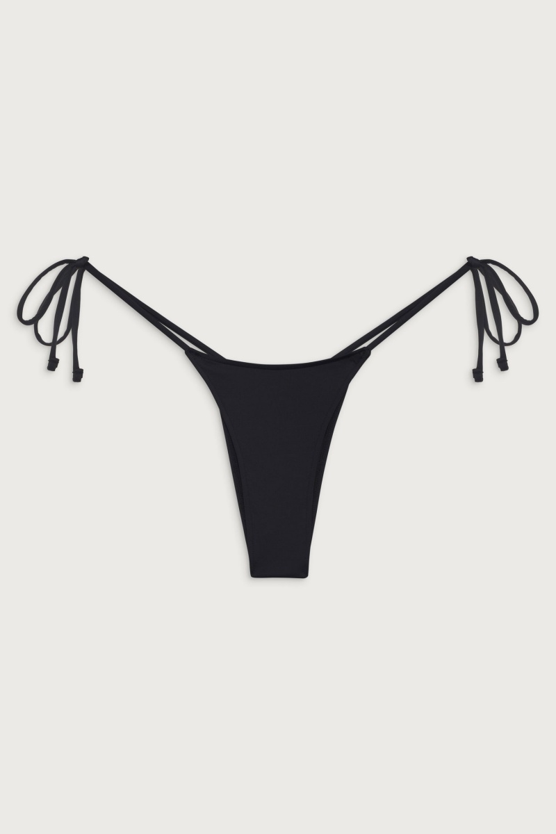 Black Frankies Bikinis Divine Skimpy Bikini Bottom | 52948-ZMYH