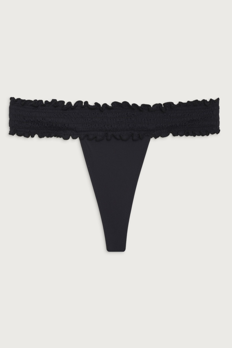 Black Frankies Bikinis Sofia Micro Bikini Bottom | 40327-RDCG