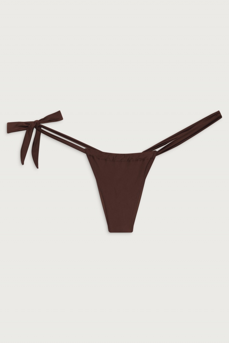 Cinnamon Frankies Bikinis Kealy Tie Side Cheeky Bikini Bottom | 62598-IHKU