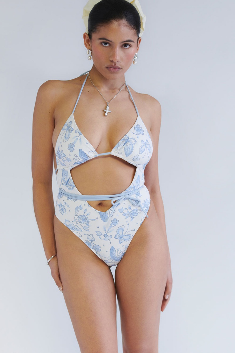 Farfalle Frankies Bikinis x SYDNEY SWEENEY Gemma Wrap One Piece Swimsuit | 43210-DZMF