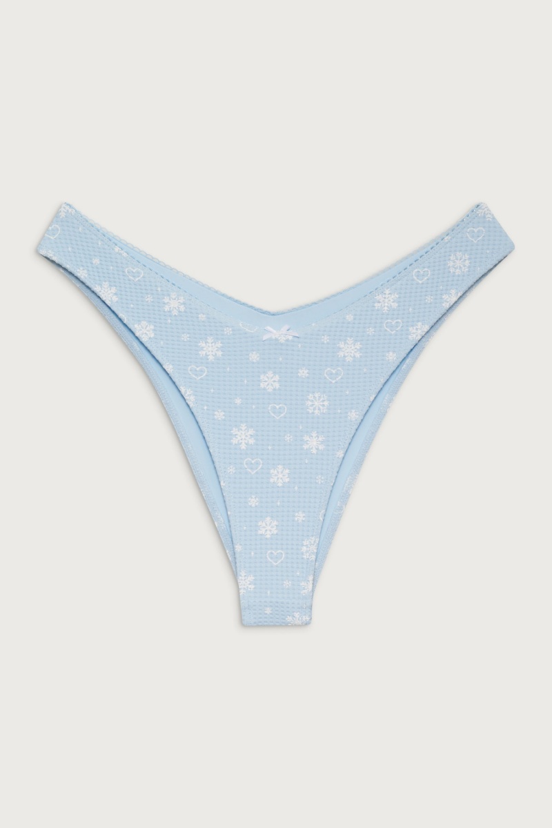 Flurries Frankies Bikinis Enzo Waffle Cheeky Bikini Bottom | 68301-KZOX