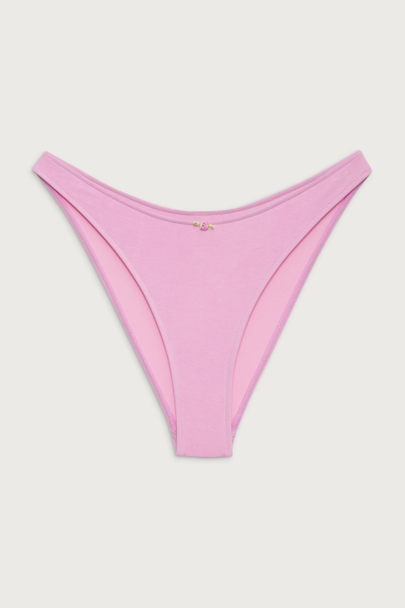 French Rose Frankies Bikinis Dove Classic Bikini Bottom | 87140-TUQY