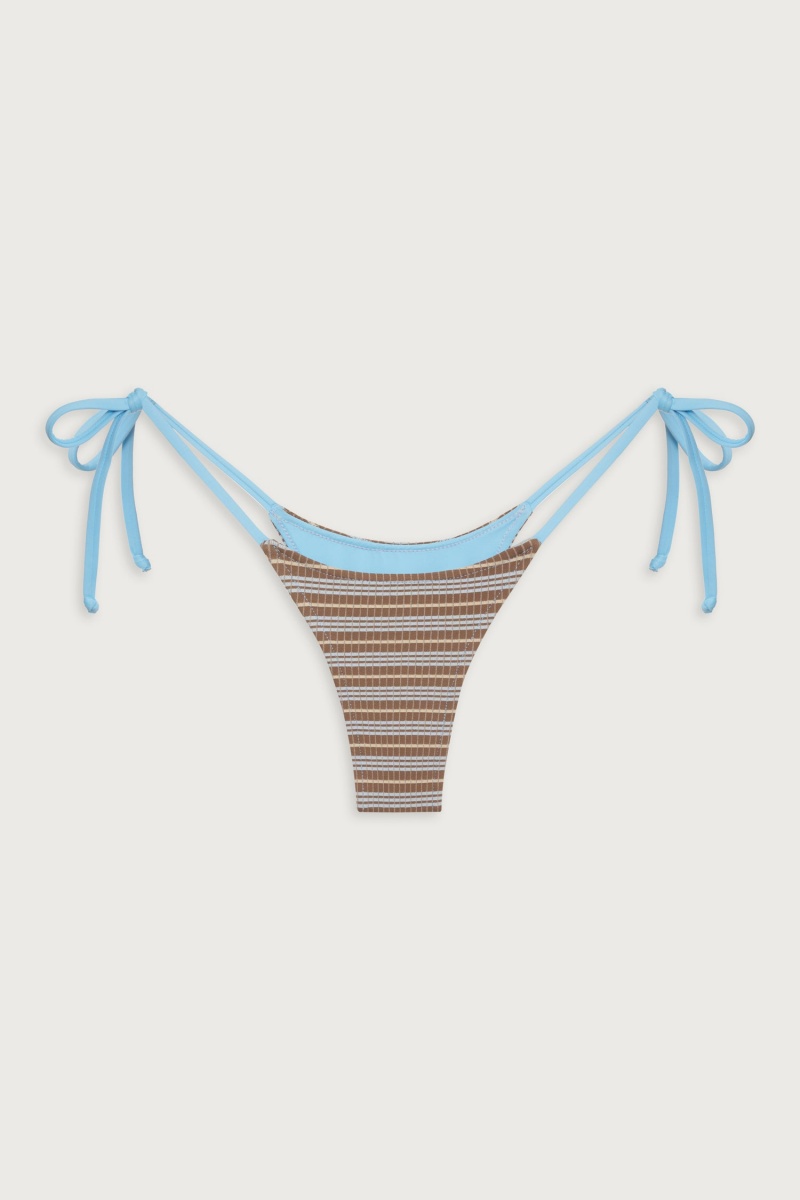 Ocean Stone Frankies Bikinis Divine Striped Skimpy Bikini Bottom | 03597-QOMR