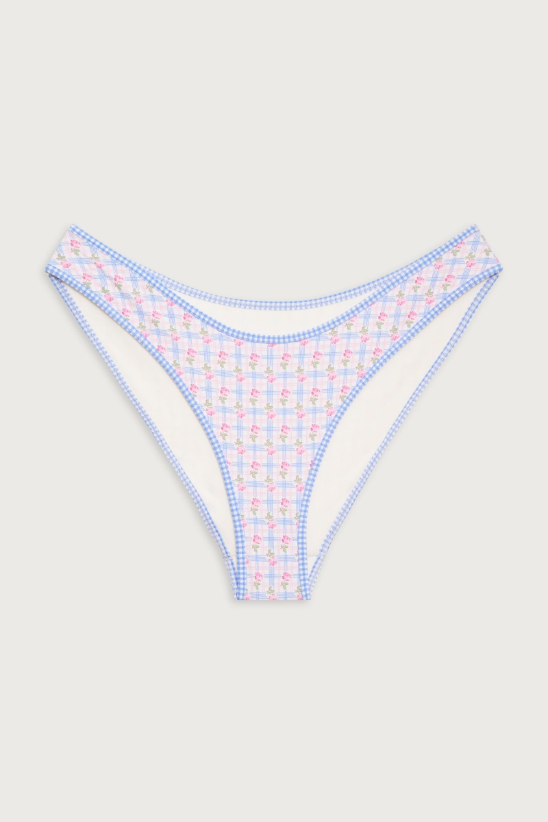 Rose Picnic Frankies Bikinis Catalina Full Coverage Bikini Bottom | 78564-DHNG