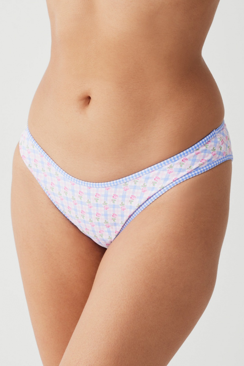 Rose Picnic Frankies Bikinis Catalina Full Coverage Bikini Bottom | 78564-DHNG