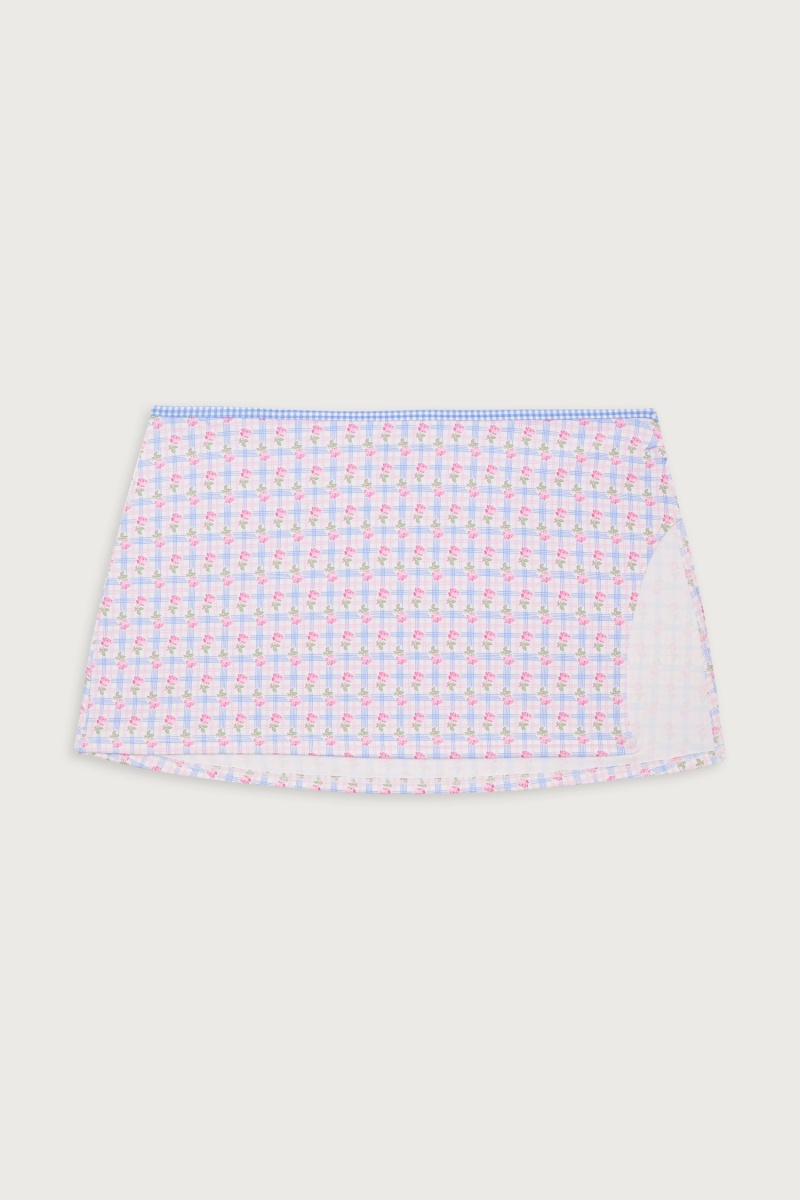 Rose Picnic Frankies Bikinis Marly Plaid Mini Skirt | 79341-NHFM