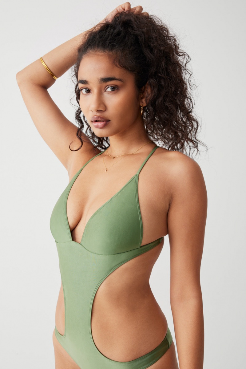 Sea Moss Frankies Bikinis Cruise Monokini One Piece Swimsuit | 21583-CVFI