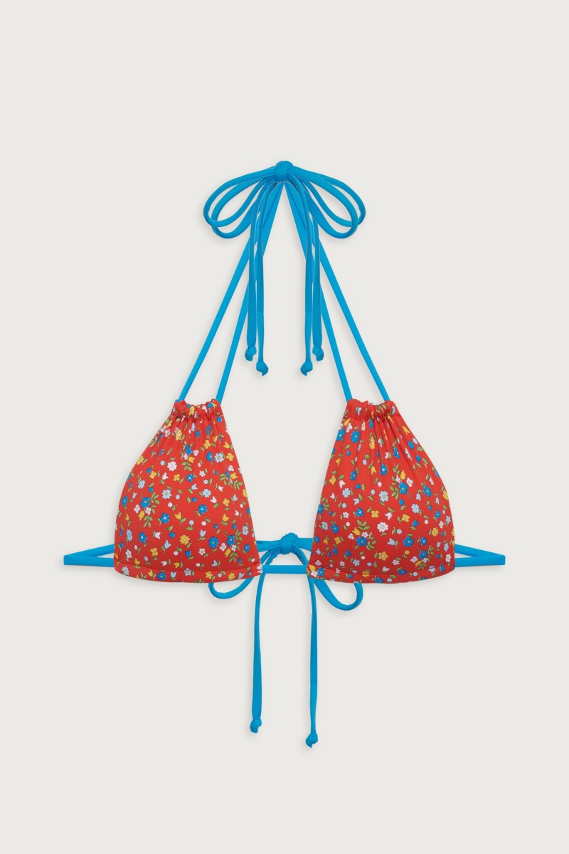 Seaside Farm Frankies Bikinis Florabelle Triangle Bikini Top | 97208-EOMC