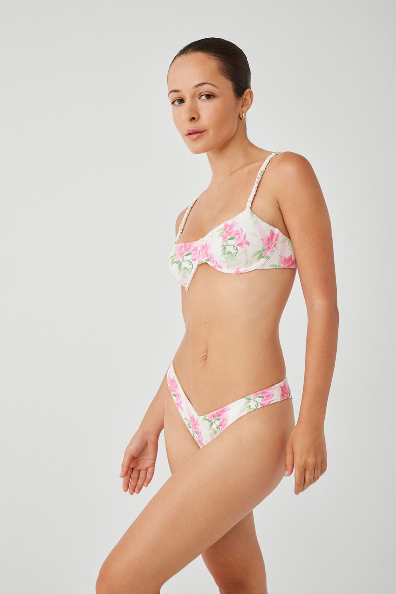 Tiger Lily Frankies Bikinis Enzo Floral Cheeky Bikini Bottom | 43012-ANUQ