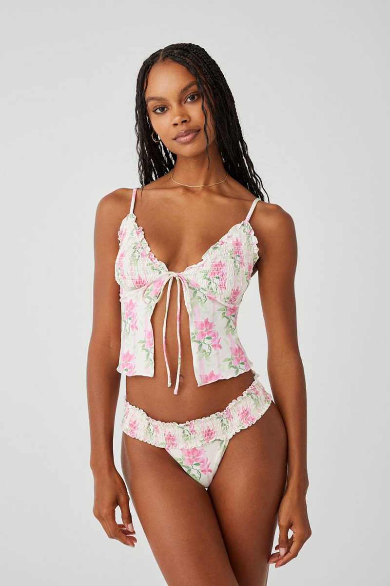 Tiger Lily Frankies Bikinis Penelope Floral Tankini Bikini Top | 67951-QEZD