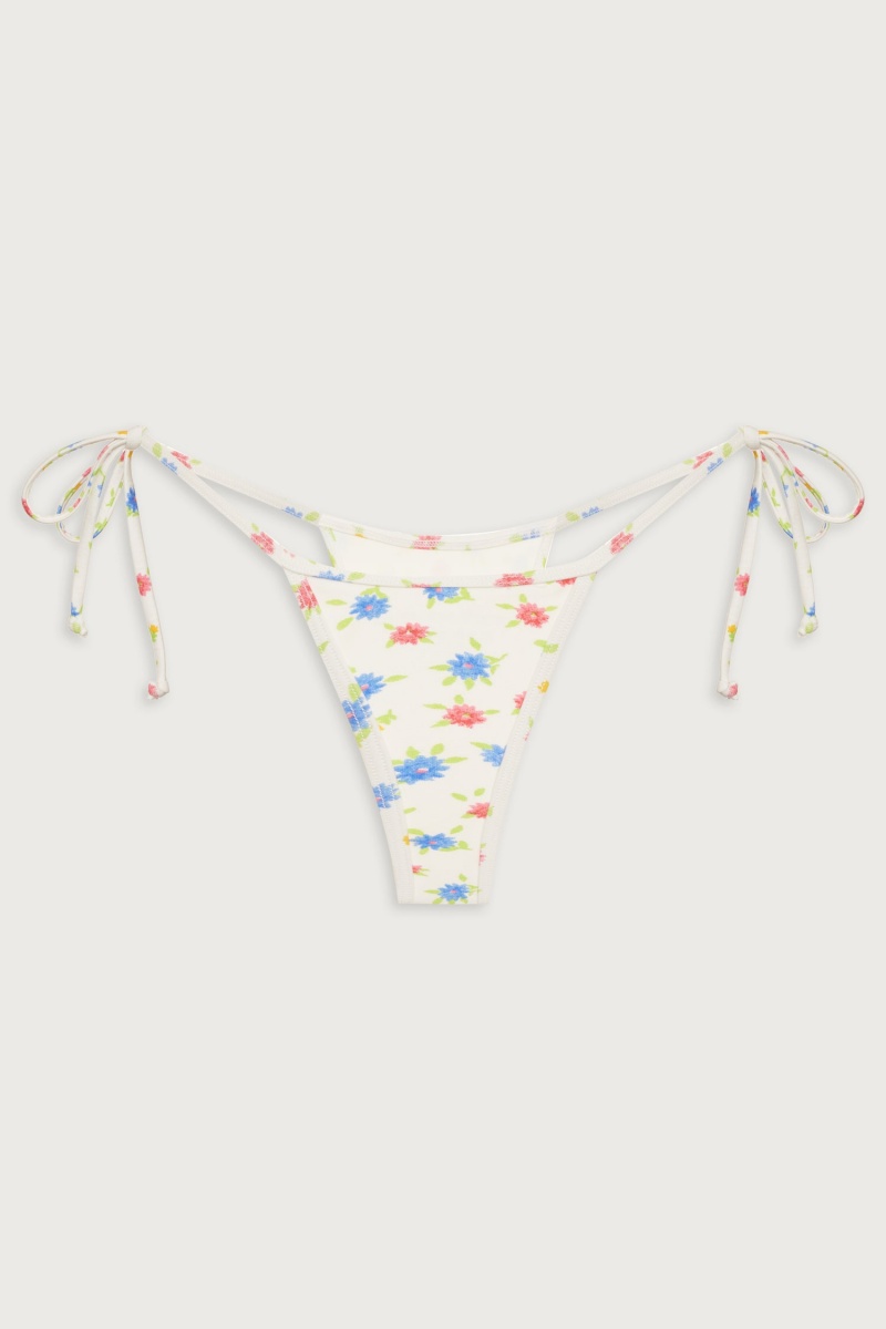 Water Blossom Frankies Bikinis Hazel Floral Skimpy Bikini Bottom | 29183-UPDY